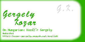 gergely kozar business card